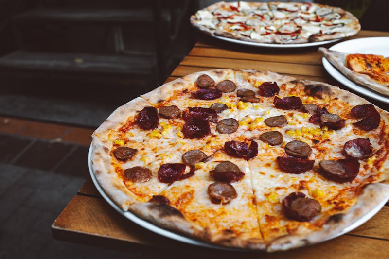 Meat Lovers Supreme pizza overloaded with meats